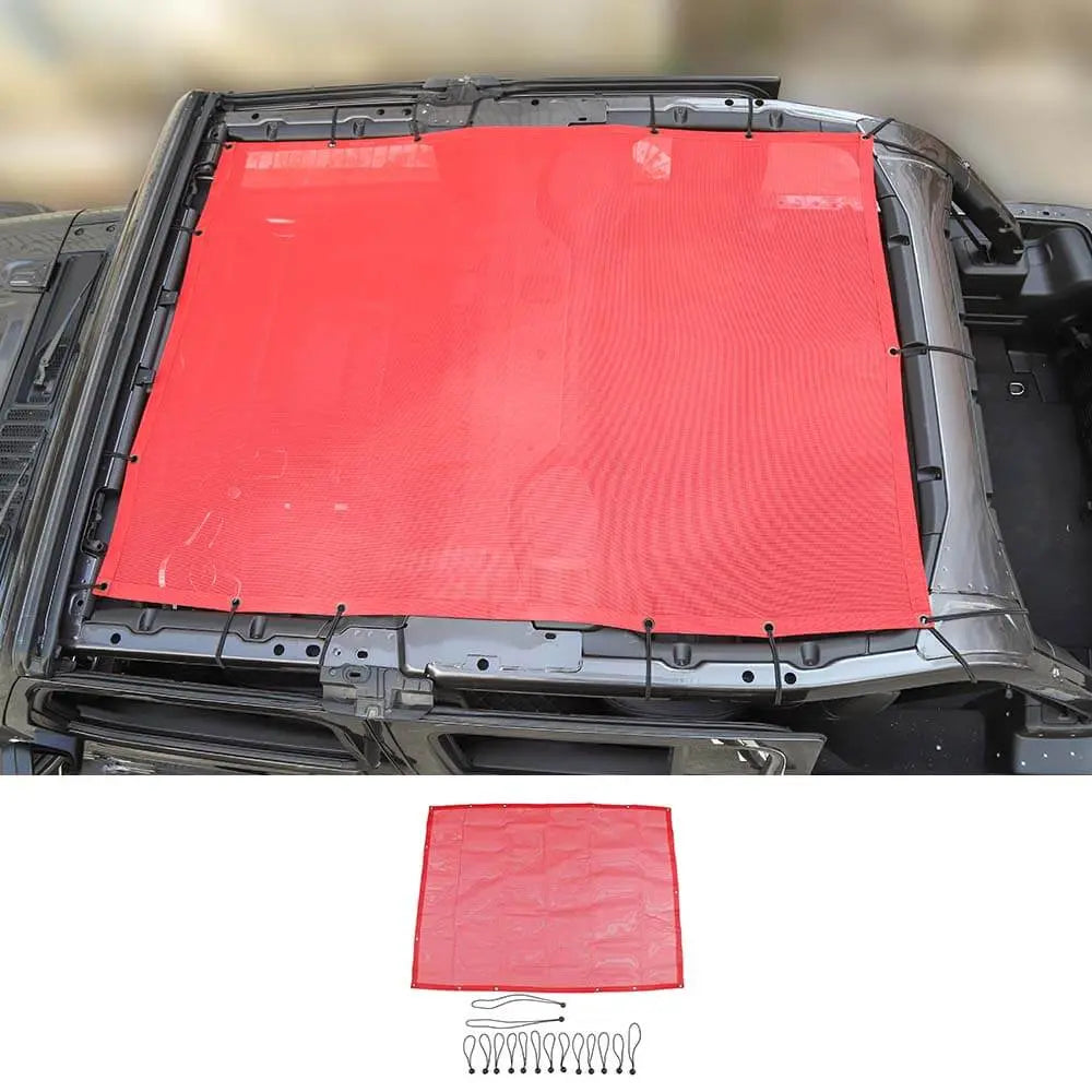For 2018+ Jeep Wrangler JL 4 Door Sun Shade Mesh Bikini Top Sunshade UV Protection