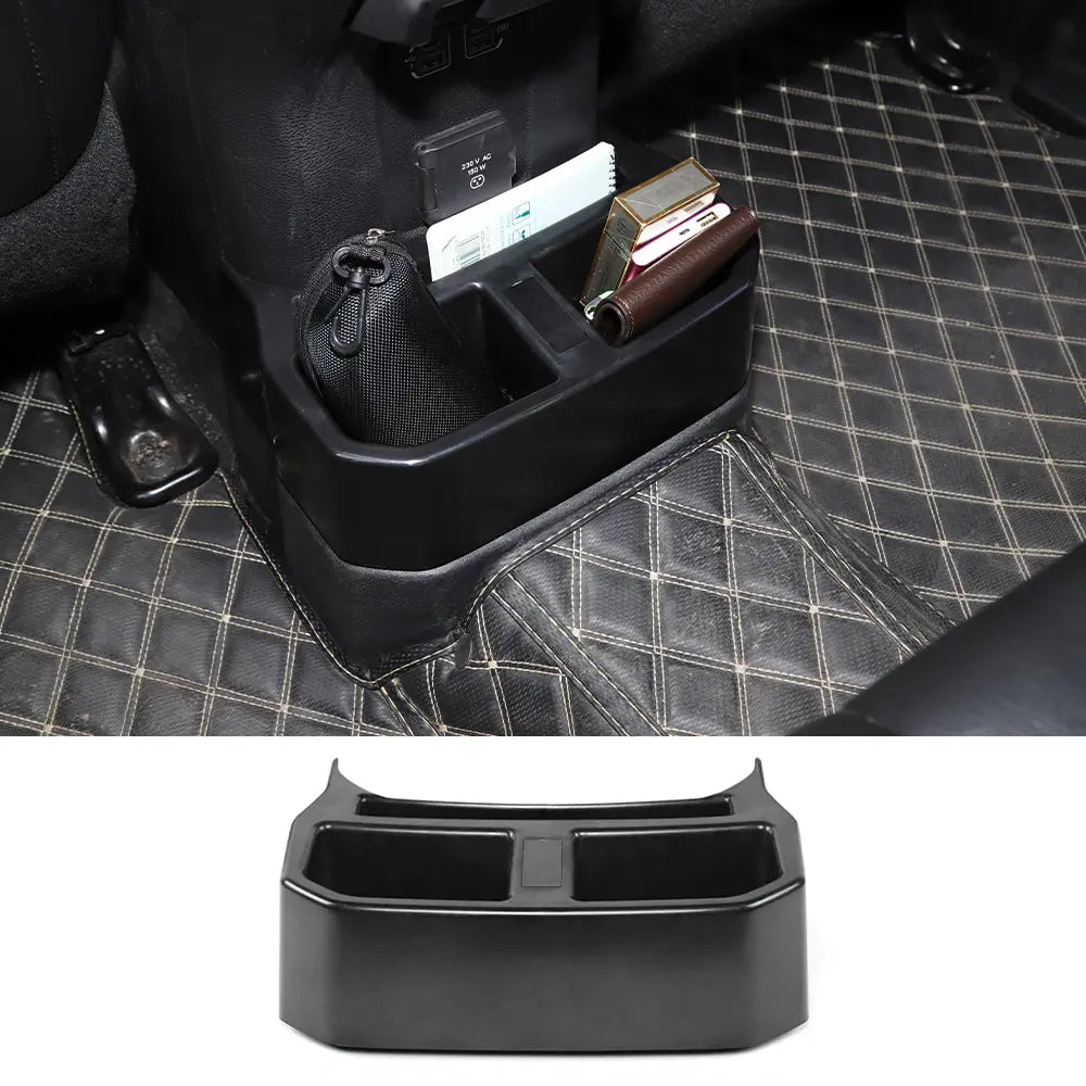 For 2018+ Jeep Wrangler JL JT Console Mounted Drink Holder Rear Seat Storage Organizer