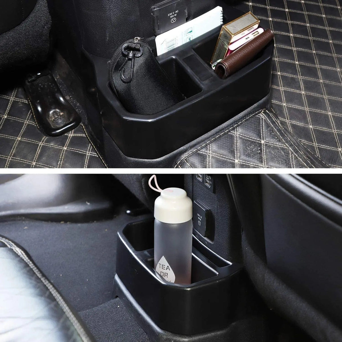 For 2018+ Jeep Wrangler JL JT Console Mounted Drink Holder Rear Seat Storage Organizer