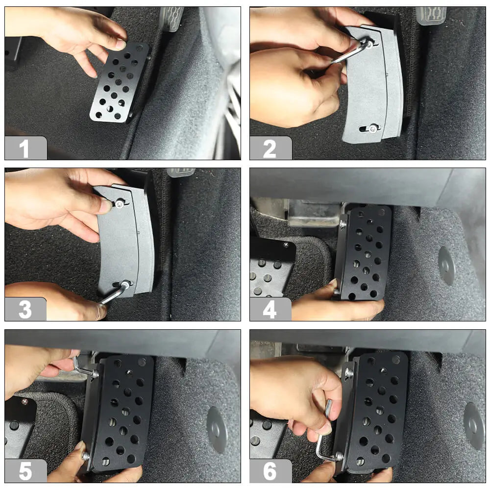 For 2018+ Jeep Wrangler JL JT Metal Foot Rest Pedal Accelerator Brake Pedal