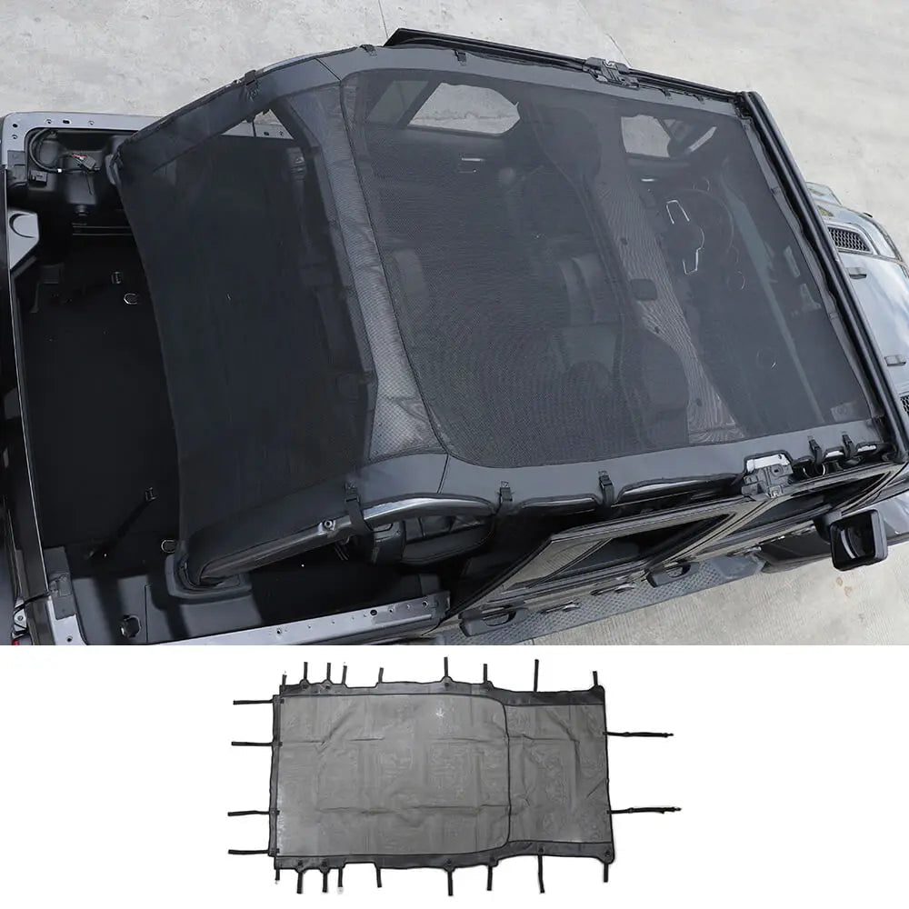 For 2018+ Jeep Wrangler JL Leather Roof Mesh Convertible Soft Top 4-Door Accessories