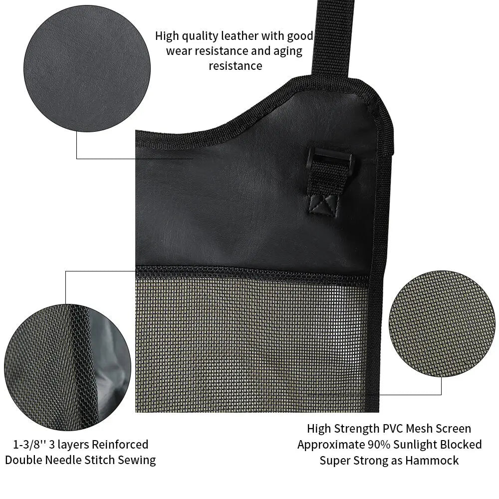 For 2018+ Jeep Wrangler JL Leather Roof Mesh Convertible Soft Top 4-Door Accessories