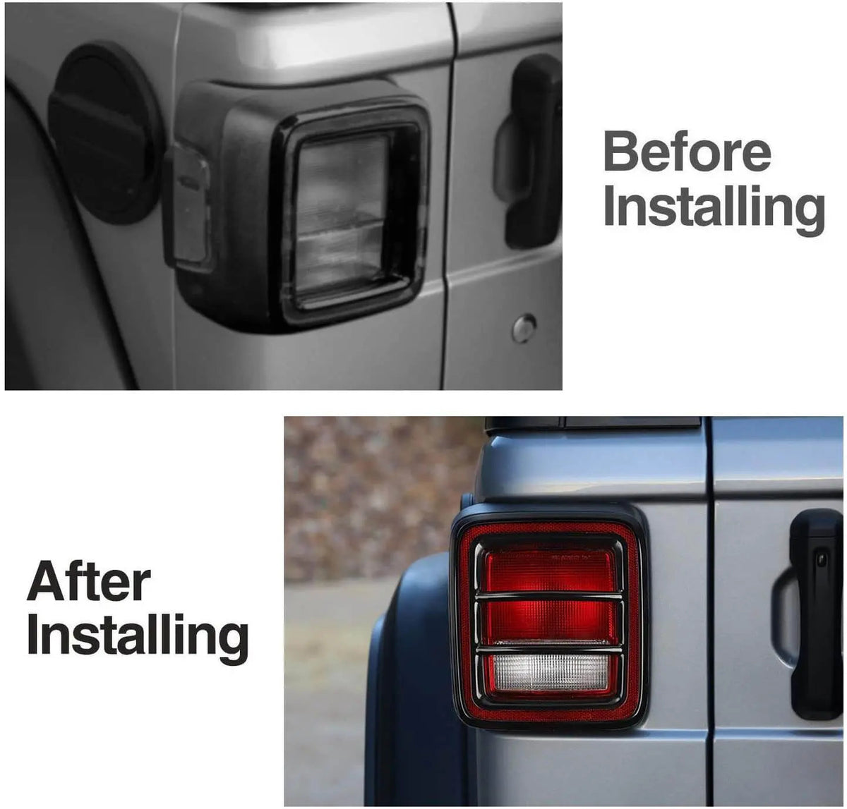 For 2018+ Jeep Wrangler JL Metal Tail Light Guard Protection