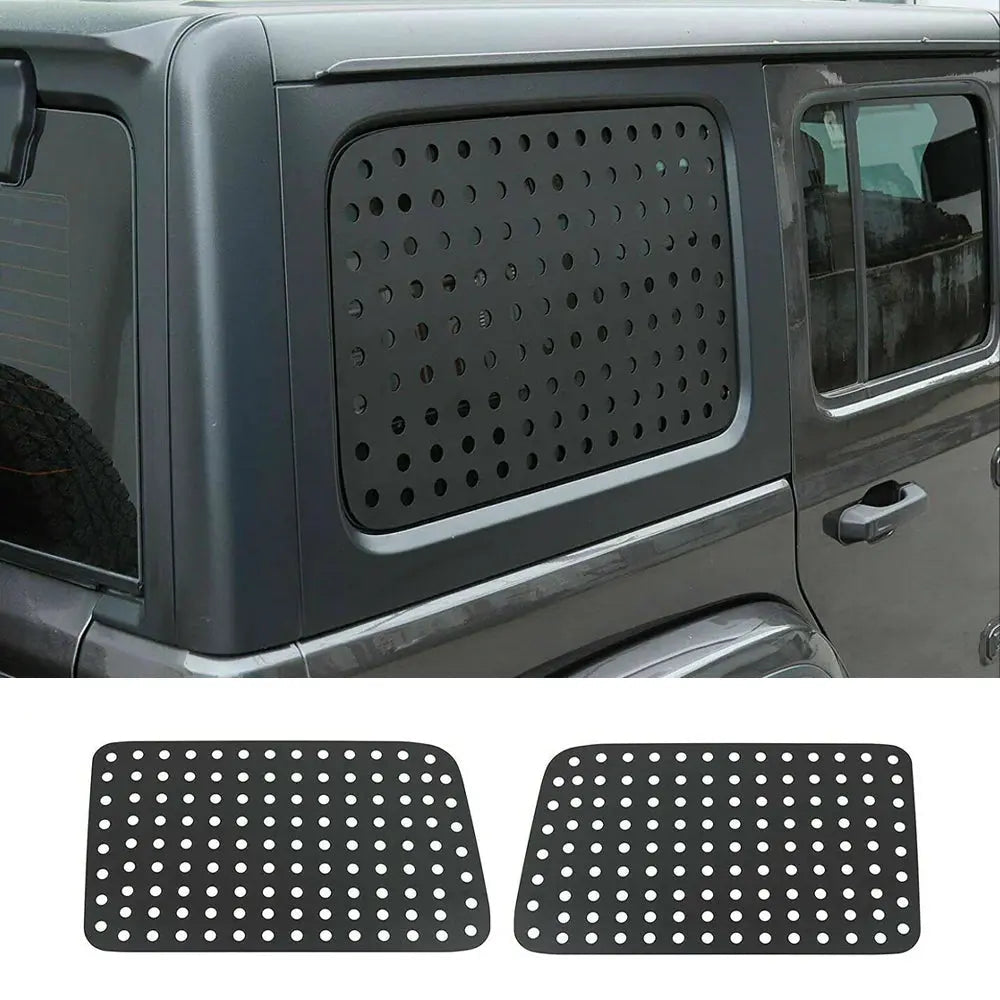 For 2018+ Jeep Wrangler JL Rear Door Window Glass Panel Trim Cover (4-Door Only)