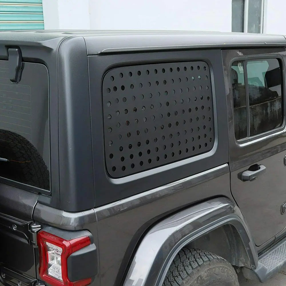 For 2018+ Jeep Wrangler JL Rear Door Window Glass Panel Trim Cover (4-Door Only)