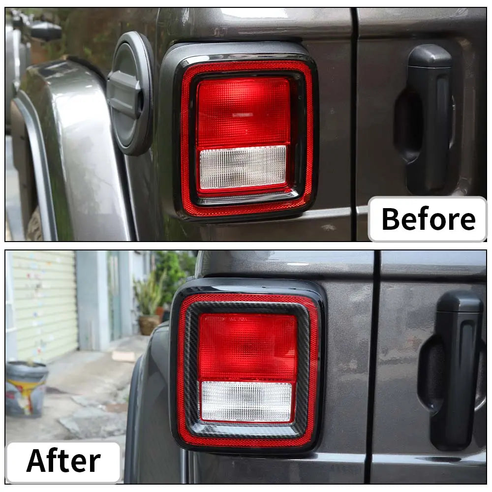 For 2018+ Jeep Wrangler JL Rear Lamp Taillight Bezel Trim ABS