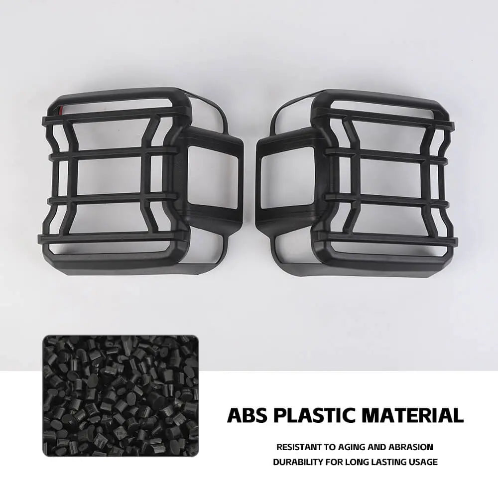 For 2018+ Jeep Wrangler JL Rear Tail Light Lamp Guard Trim Black (Only Fit LED Tail Light)