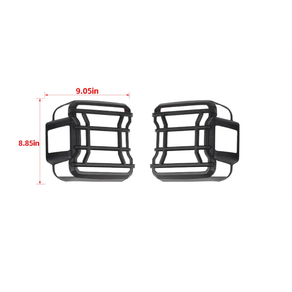 For 2018+ Jeep Wrangler JL Rear Tail Light Lamp Guard Trim Black (Only Fit LED Tail Light)