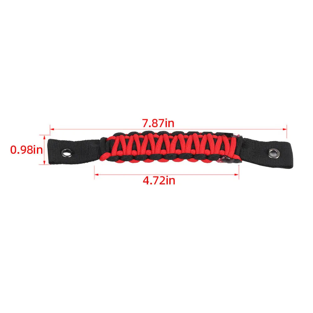 For 2018+ Jeep Wrangler JL Rear Tail Window Glass Paracord Grab Handles