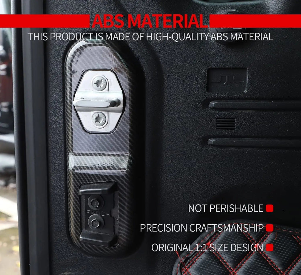 For 2018+ Jeep Wrangler JL Rear Trunk Lock Panel Trim Cover