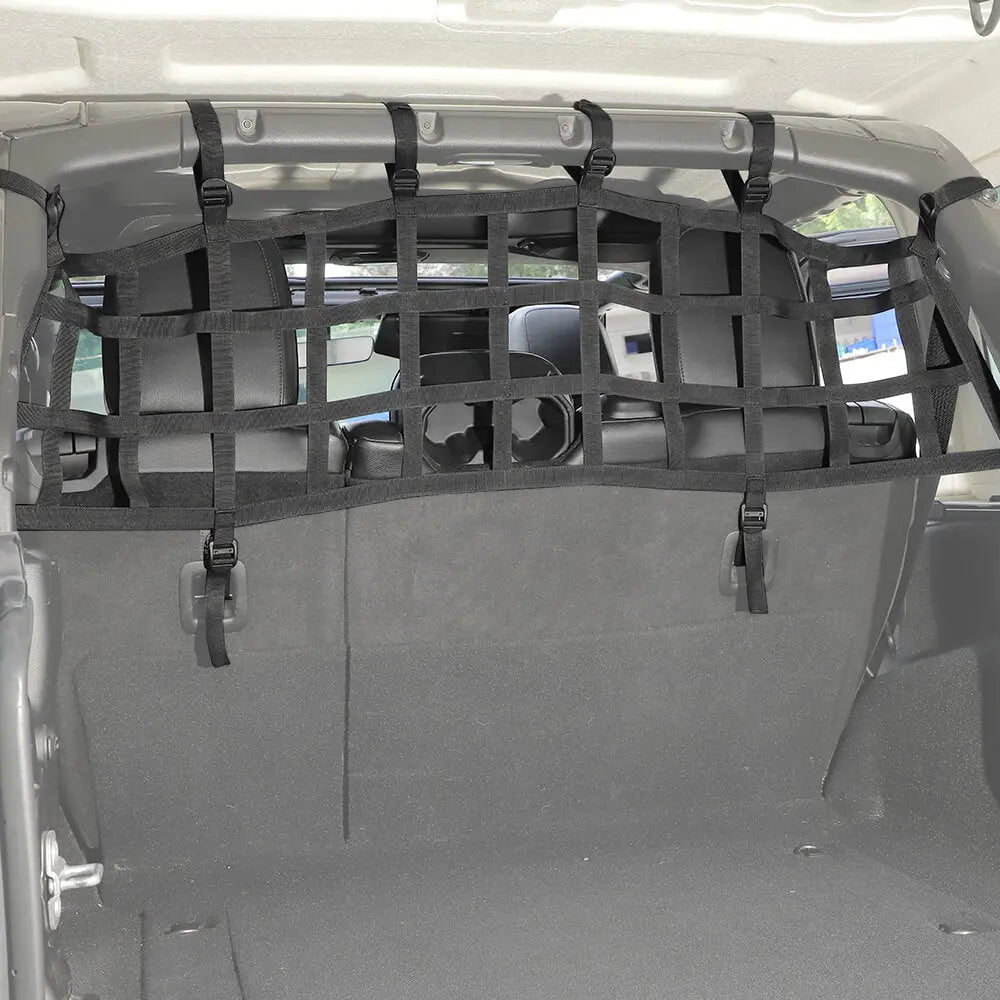 For 2018+ Jeep Wrangler JL Rear Trunk Mesh Cargo Isolation Protect Net