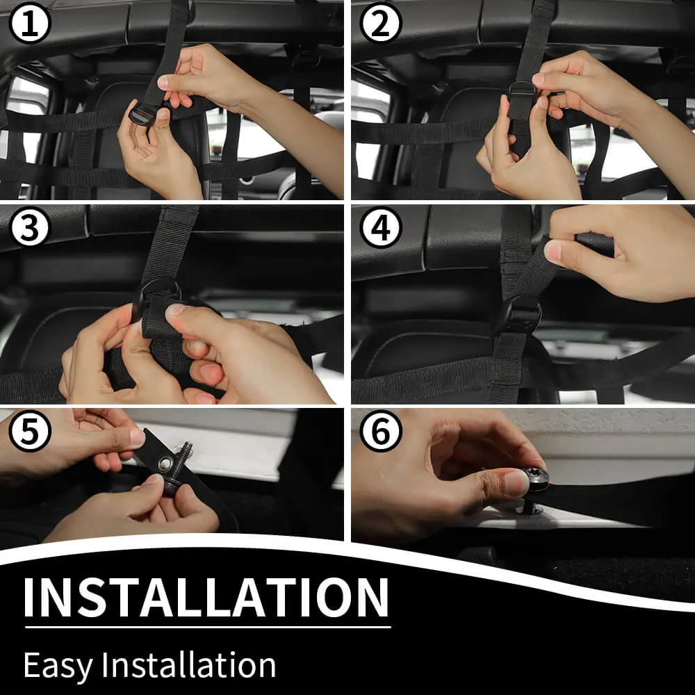 For 2018+ Jeep Wrangler JL Rear Trunk Mesh Cargo Isolation Protect Net