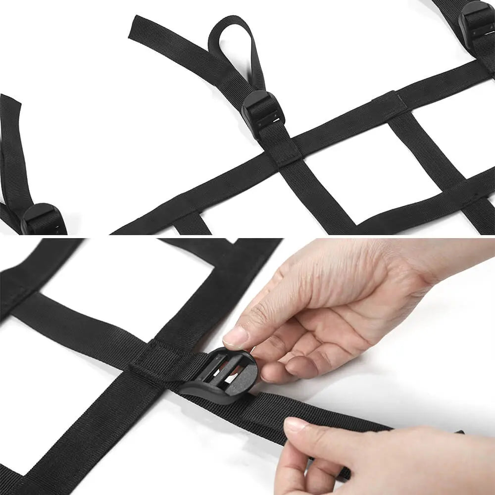 For 2018+ Jeep Wrangler JL Rear Trunk Mesh Cargo Isolation Protect Net