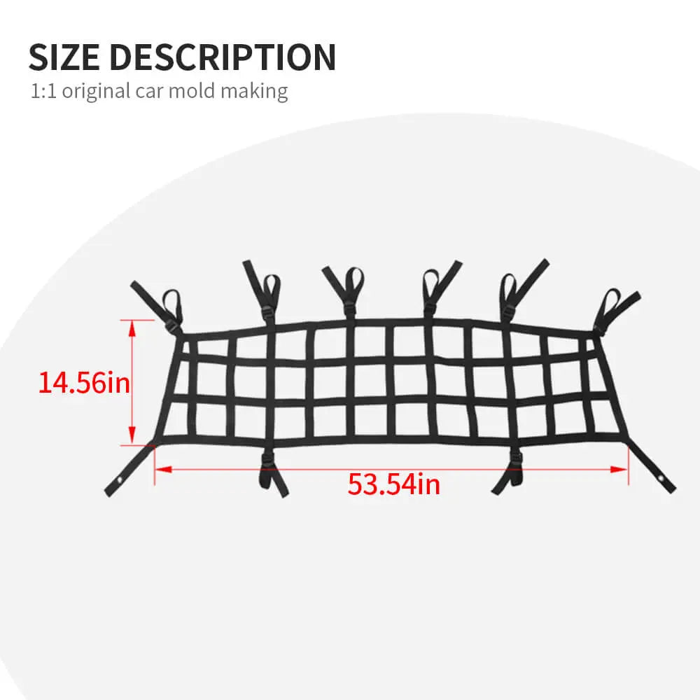 For 2018+ Jeep Wrangler JL Rear Trunk Mesh Cargo Isolation Protect Net