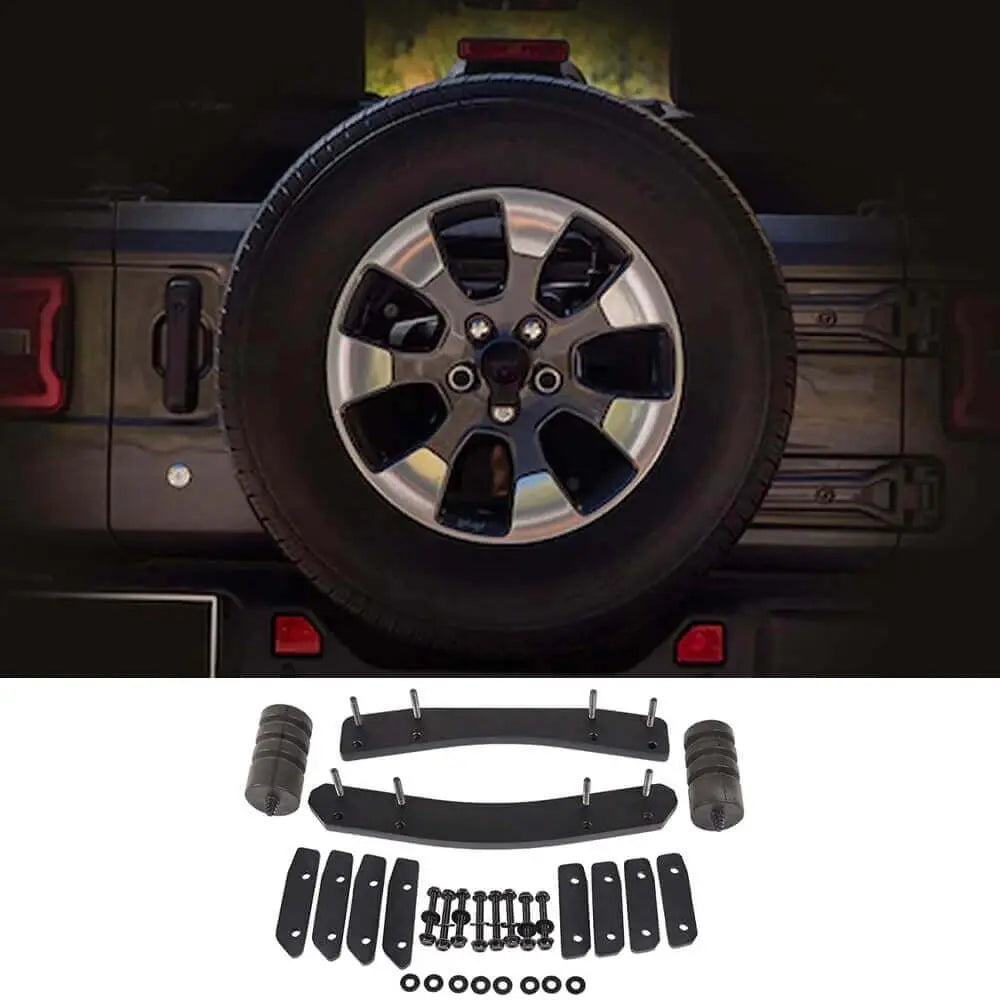 For 2018+ Jeep Wrangler JL Spare Tire Carrier Modification Kit Oversized Enhance Mounting Bracket Kit