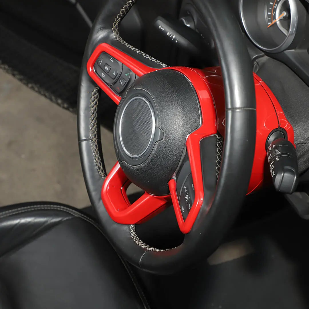 For 2018+ Jeep Wrangler JL Steering Wheel Panel & Base Trim Cover Kit (7 pcs)