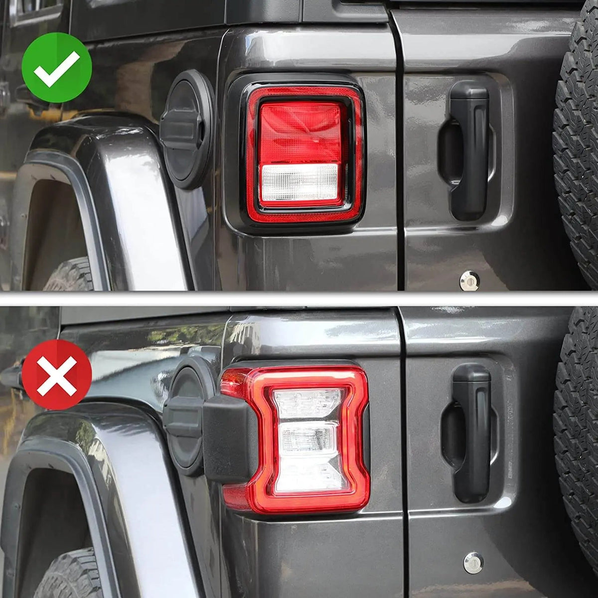 For 2018+ Jeep Wrangler JL Tail Light Taillight US Flag Guard