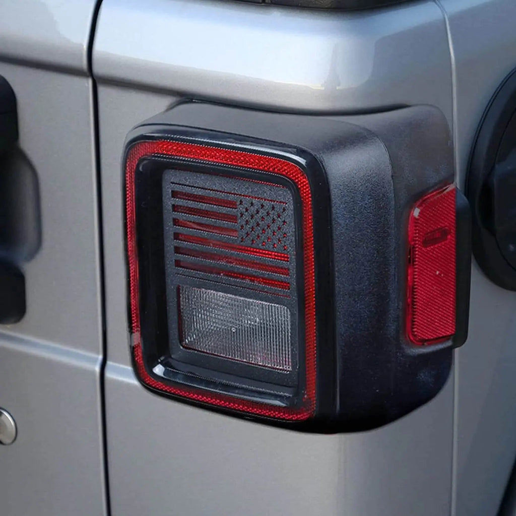 For 2018+ Jeep Wrangler JL Tail Light Taillight US Flag Guard