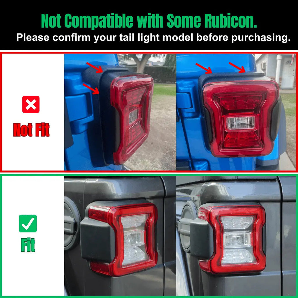 For 2018+ Jeep Wrangler JL Tail Light Decor Cover Trim