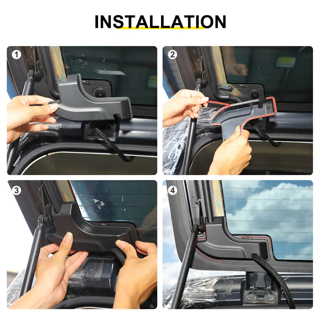 For 2018+ Jeep Wrangler JL Tailgate Rear Door Heating Wire Cable Cover (2 pcs)