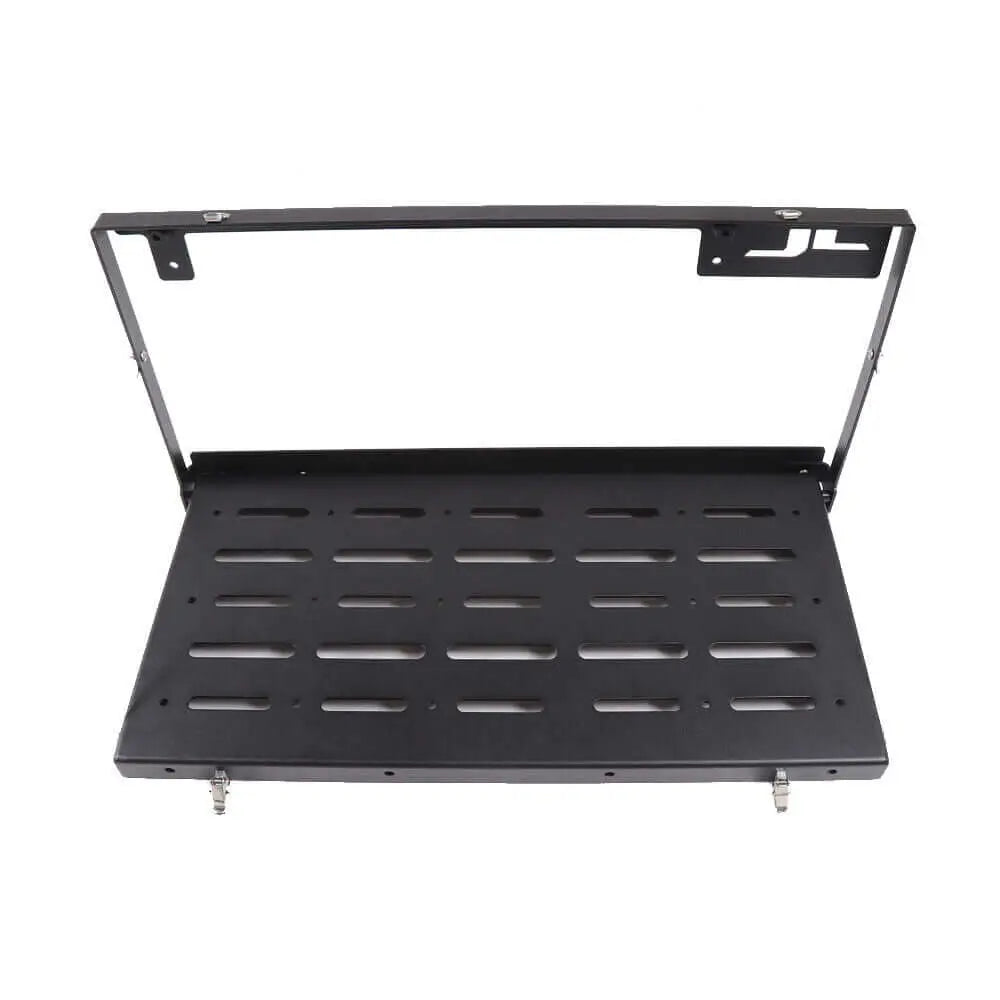 For 2018+ Jeep Wrangler JL Tailgate Table Rear Door Table Storage Rack Foldable Cargo Shelf