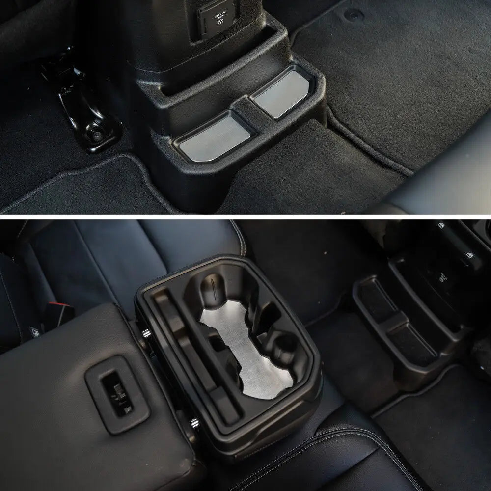 For 2018+ Jeep Wrangler JL Water Cup Holder Mat Coaster Insert Aluminum 5pcs Silver