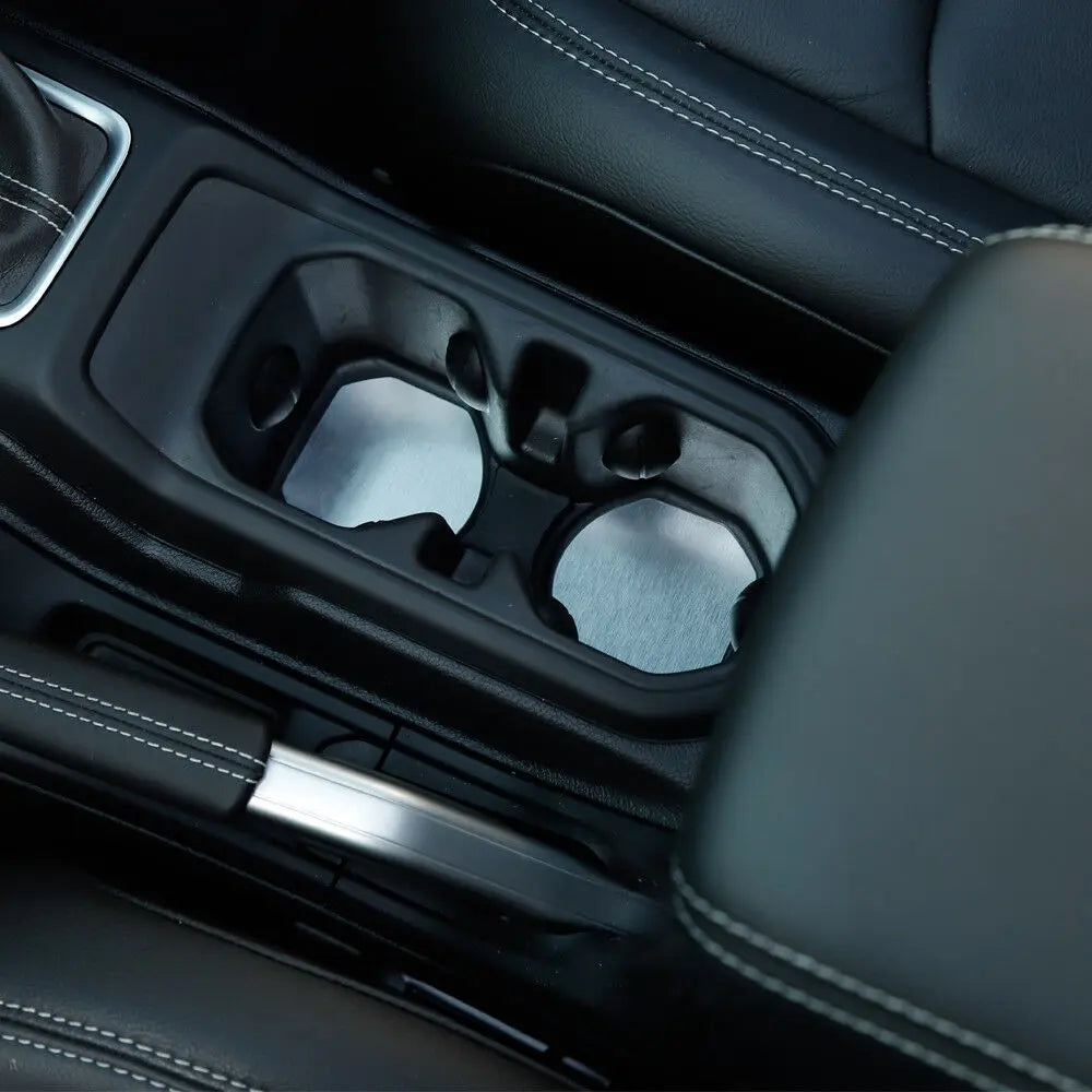 For 2018+ Jeep Wrangler JL Water Cup Holder Mat Coaster Insert Aluminum 5pcs Silver