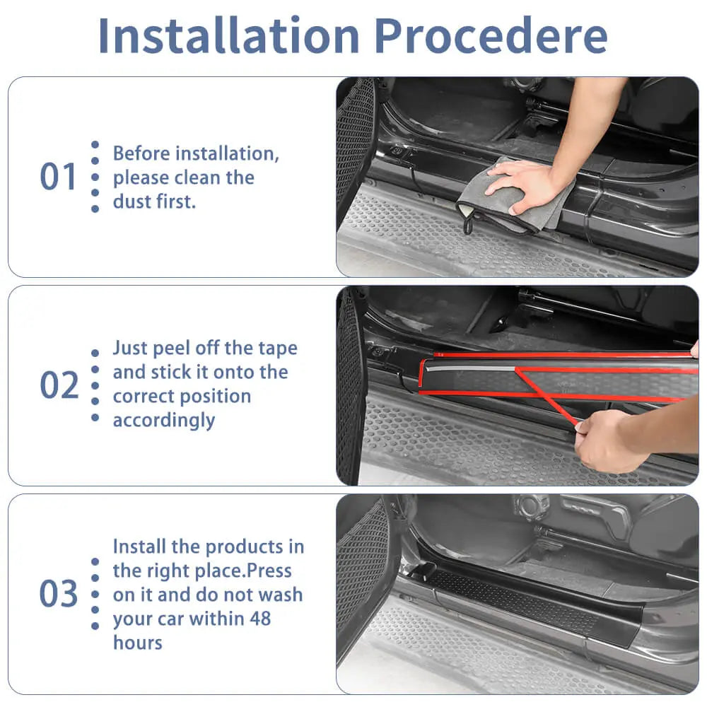 For 2018+ Jeep Wrangler JL & Gladiator JT 2-Door Door Sill Entry Guards Plate Trim Cover
