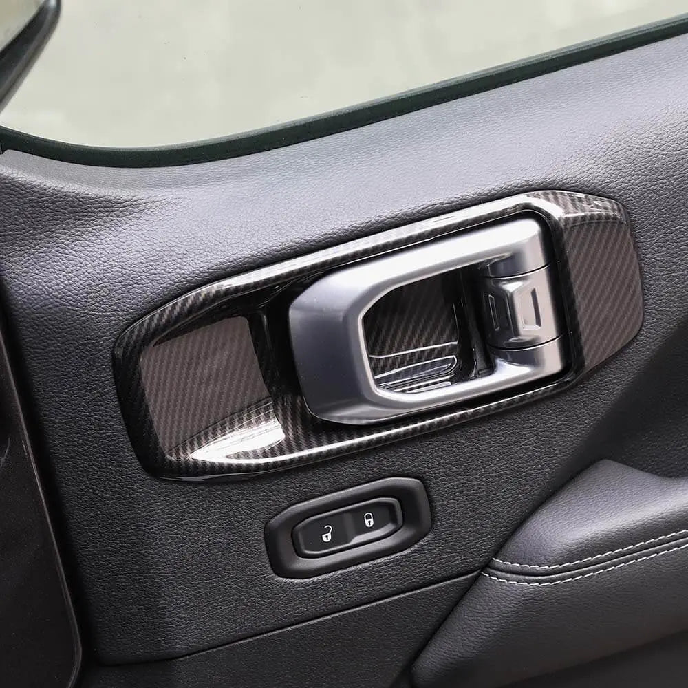 For 2018+ Jeep Wrangler JL & Gladiator JT 2Door Inner Door Handle Bowl Trim Cover Interior Accent