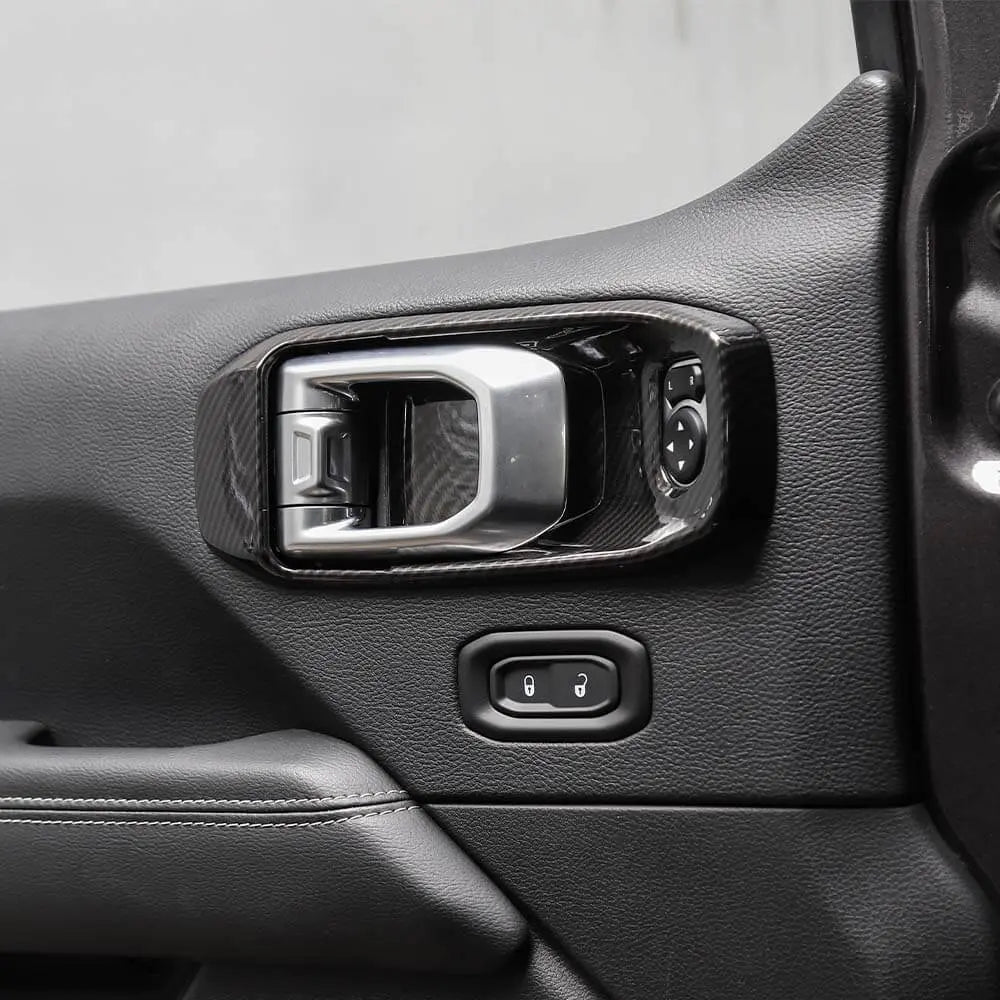 For 2018+ Jeep Wrangler JL & Gladiator JT 2Door Inner Door Handle Bowl Trim Cover Interior Accent