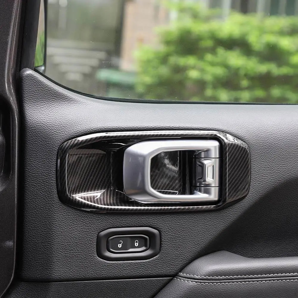 For 2018+ Jeep Wrangler JL & Gladiator JT 2Door Inner Door Handle Bowl Trim Cover Interior Accent