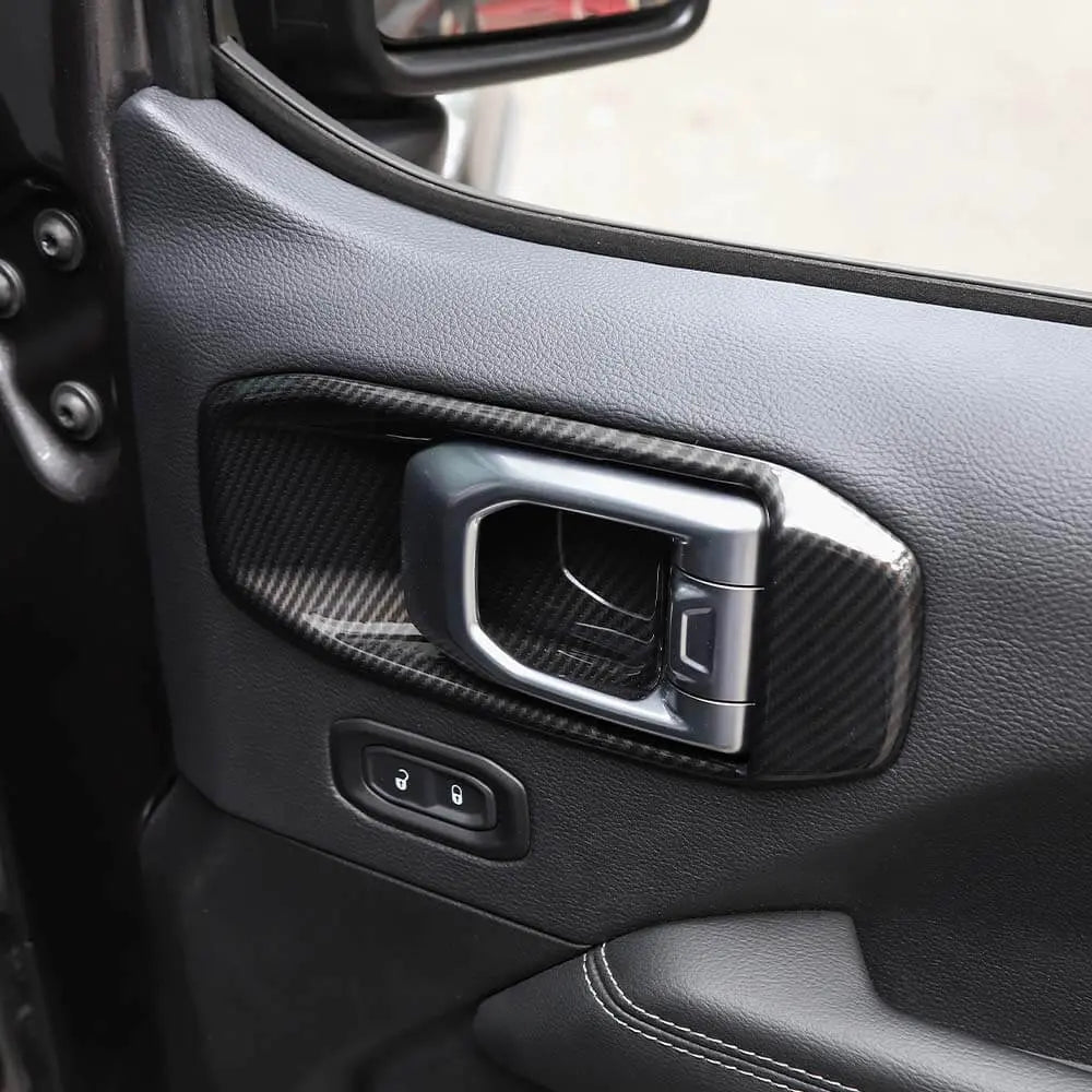For 2018+ Jeep Wrangler JL & Gladiator JT 2Door Inner Door Handle Bowl Trim Cover Interior Accent