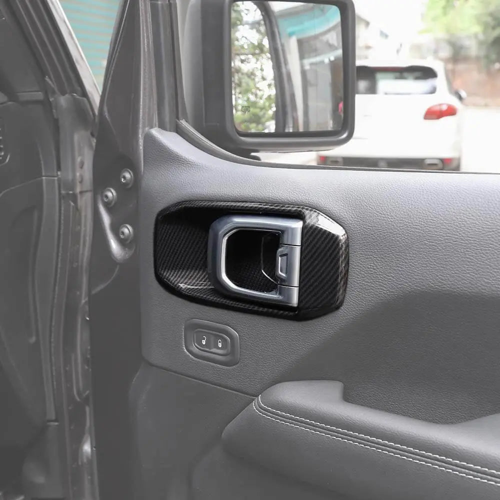For 2018+ Jeep Wrangler JL & Gladiator JT 2Door Inner Door Handle Bowl Trim Cover Interior Accent