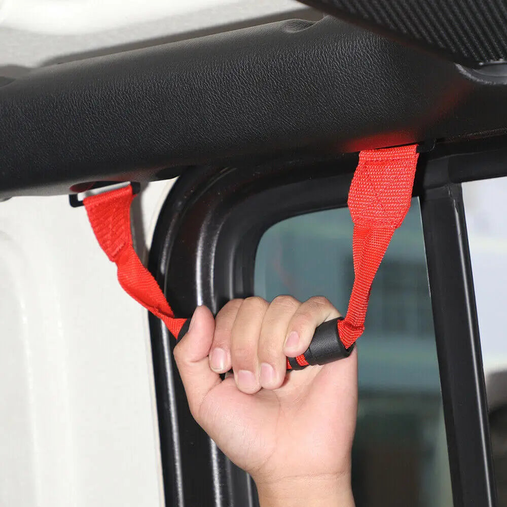For 2018-2023 Jeep Wrangler JL & Gladiator JT 2x Front Rear Roll Bar Grab Handle Grip Handles (2 pcs)
