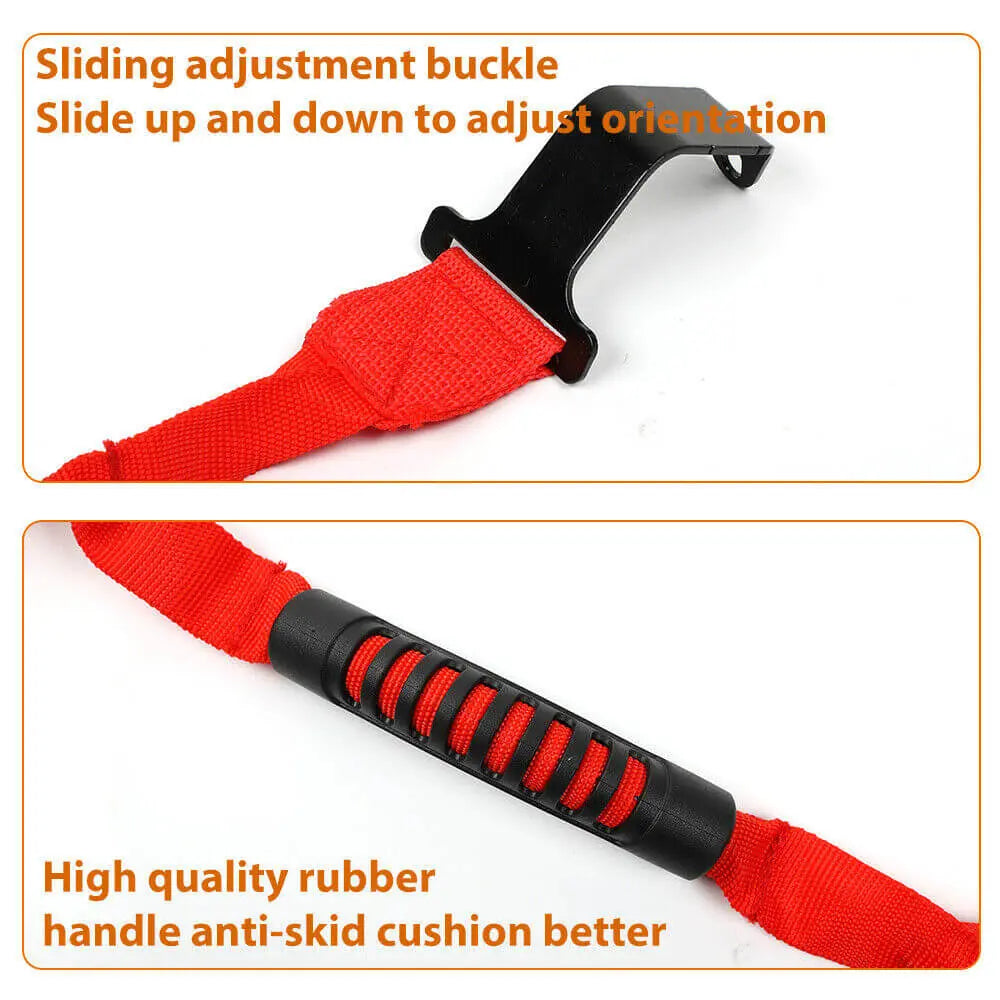 For 2018-2023 Jeep Wrangler JL & Gladiator JT 2x Front Rear Roll Bar Grab Handle Grip Handles (2 pcs)