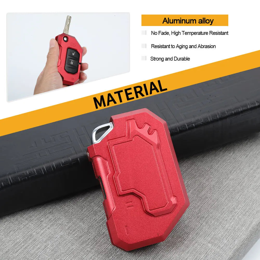 For 2018+ Jeep Wrangler JL & Gladiator JT Aluminum Key Fob Cover Case Protector Shell Trim