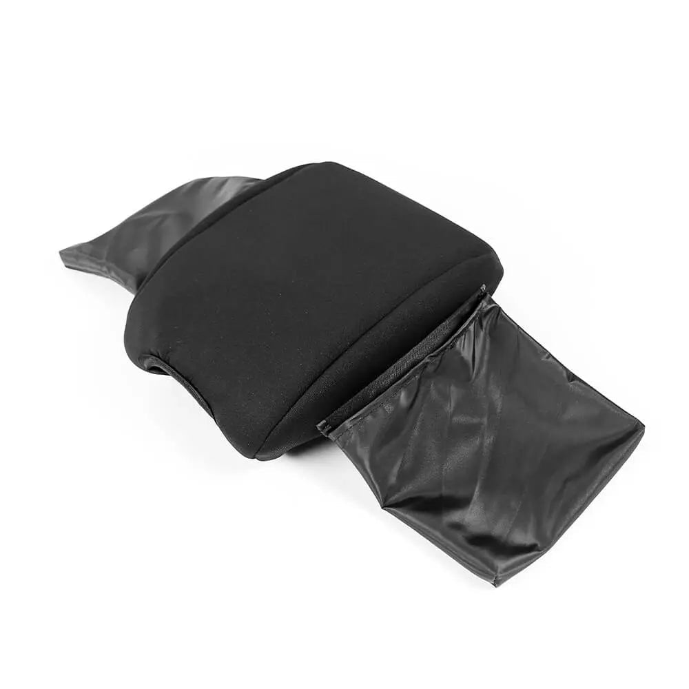 For 2018+ Jeep Wrangler JL & Gladiator JT Armrest Box Soft Cover Pad with Side Storage Pockets Bag