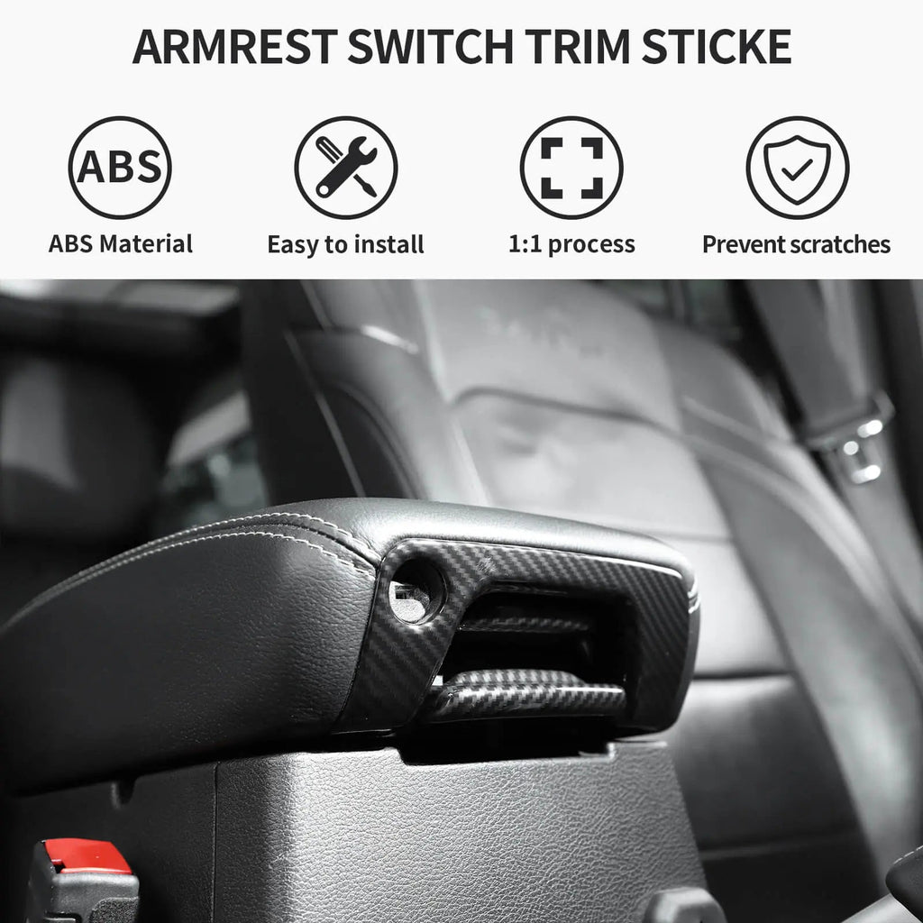 For 2018+ Jeep Wrangler JL & Gladiator JT Armrest Storage Box Switch Trim Cover