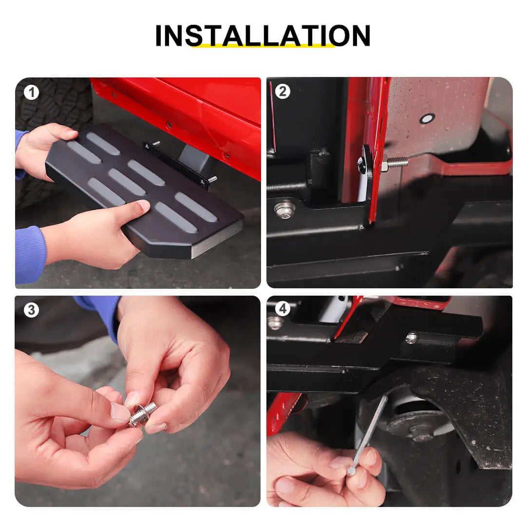 For 2018+ Jeep Wrangler JL & Gladiator JT Car Door Foot Step Pedal Accessories