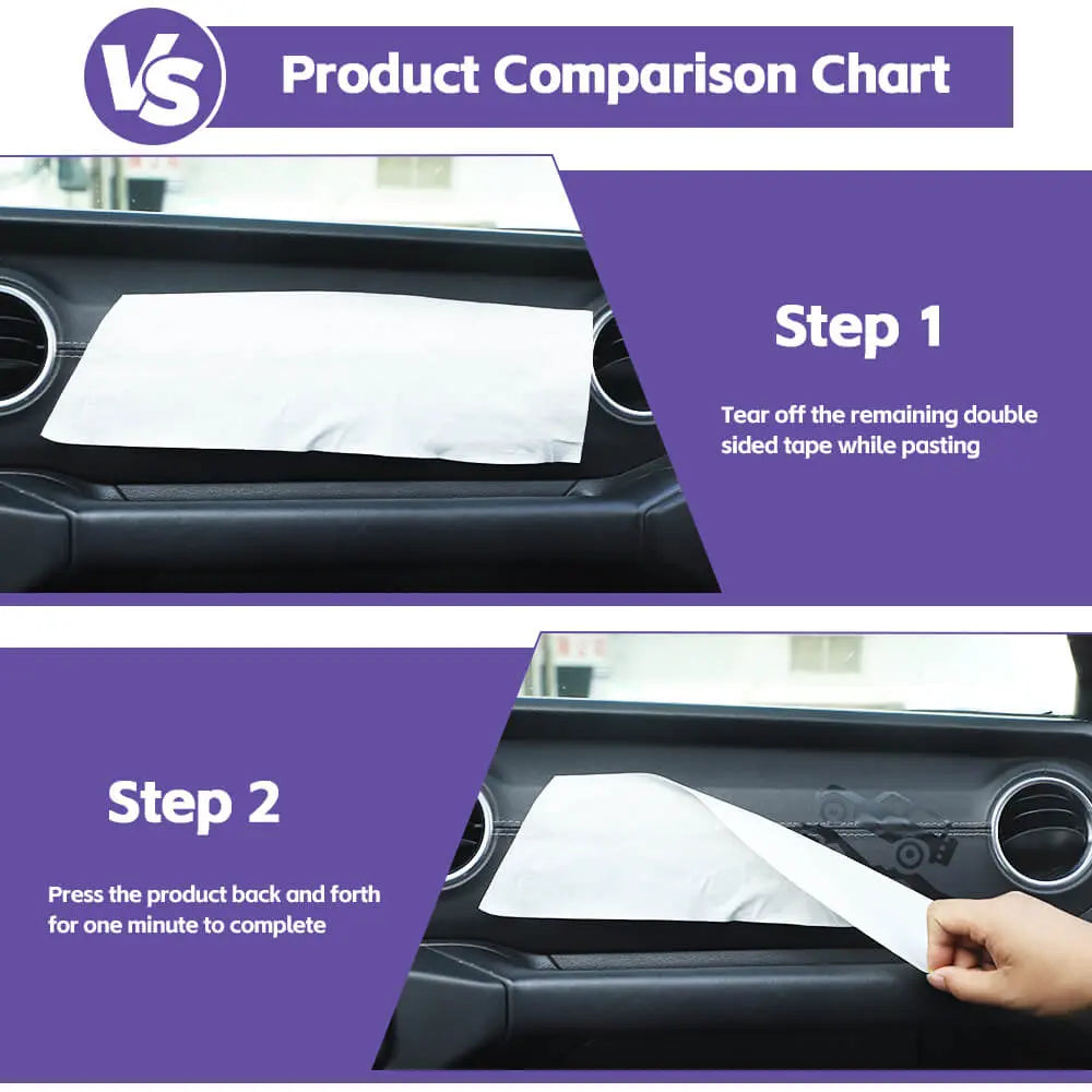 For 2018+ Jeep Wrangler JL & Gladiator JT Dashboard Co-pilot Decal Sticker Cover Trim Black