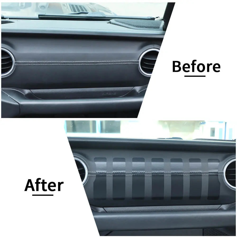 For 2018+ Jeep Wrangler JL & Gladiator JT Dashboard Grill Dash Sticker Decal