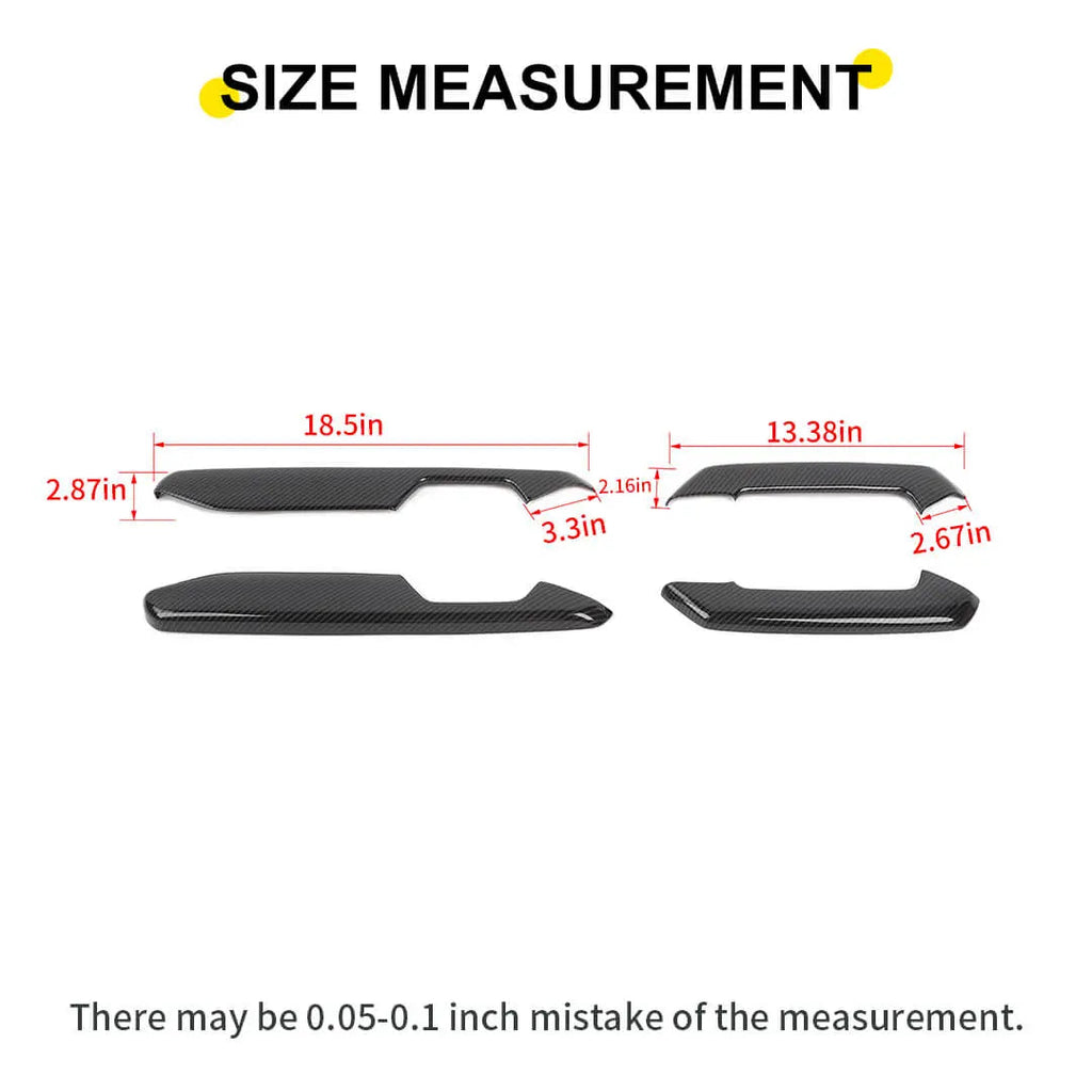 For 2018+ Jeep Wrangler JL & Gladiator JT Door Armrest Handle Panel Guard Trim Cover (4 pcs)