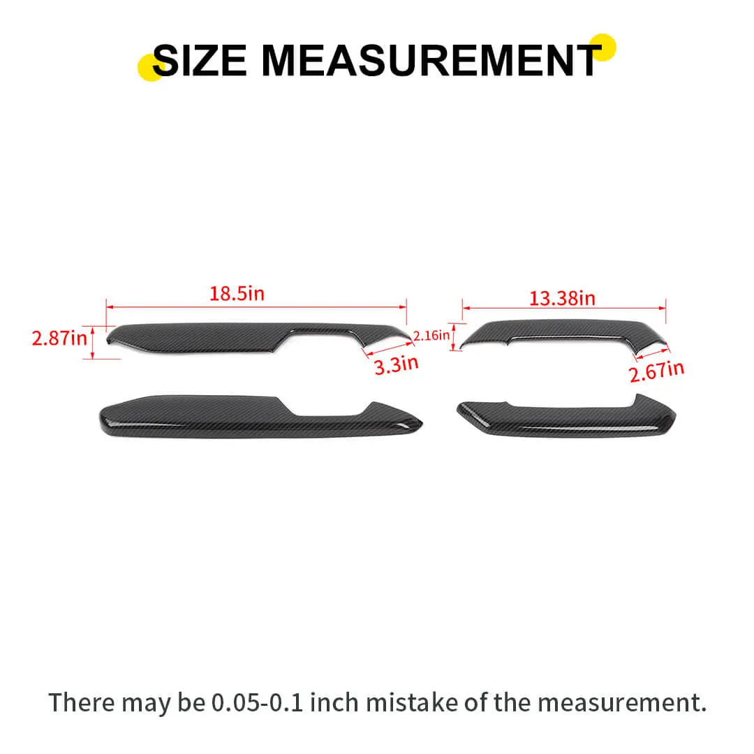 For 2018+ Jeep Wrangler JL & Gladiator JT Door Armrest Handle Panel Guard Trim Cover (4 pcs)
