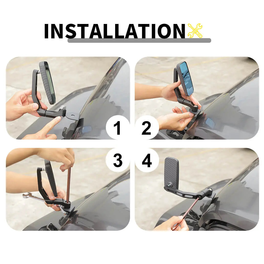 For 2018+ Jeep Wrangler JL & Gladiator JT Engine Hood Hinge Rear View Mirrors Door Off Anti-Shake (2 pcs)
