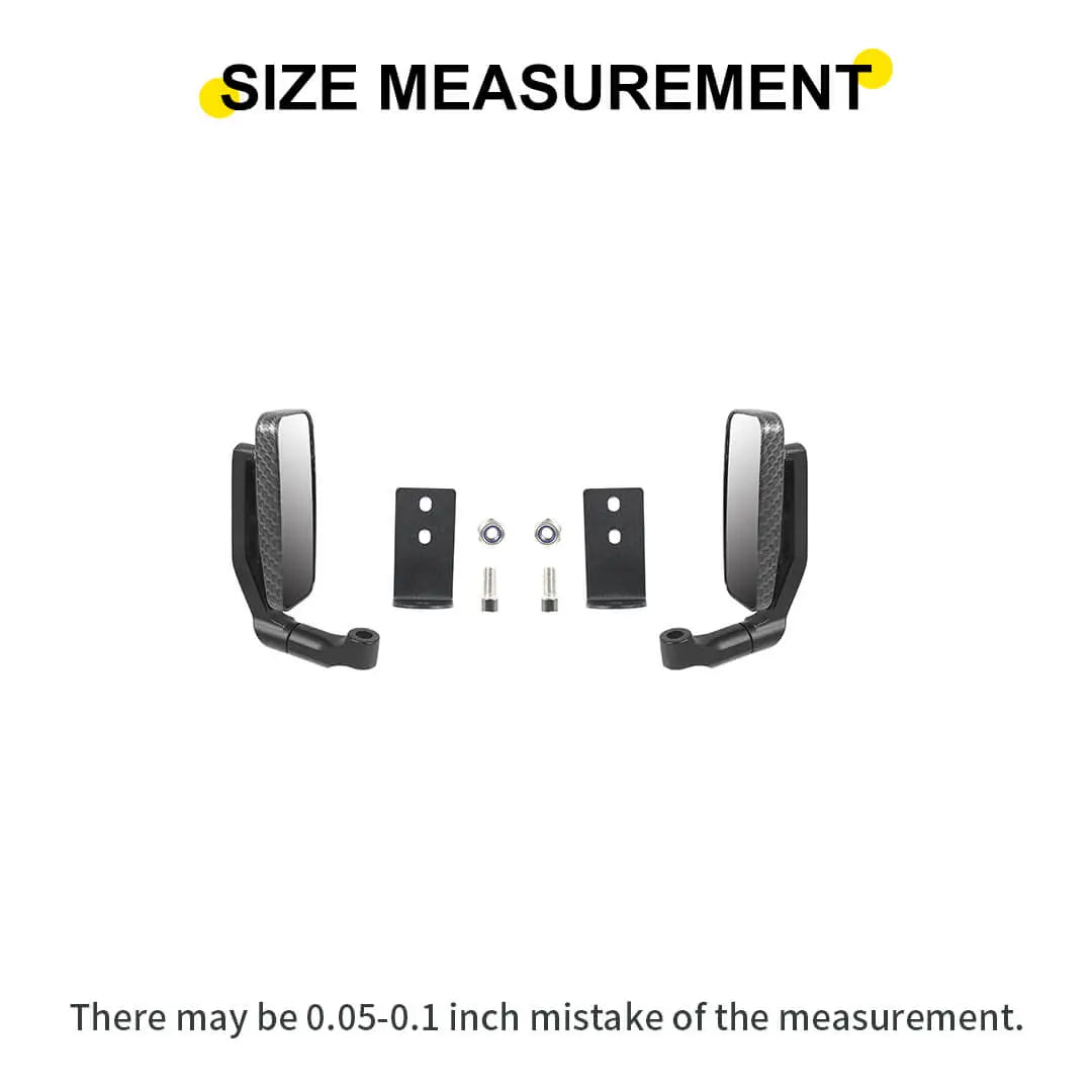 For 2018+ Jeep Wrangler JL & Gladiator JT Engine Hood Hinge Rear View Mirrors Door Off Anti-Shake (2 pcs)