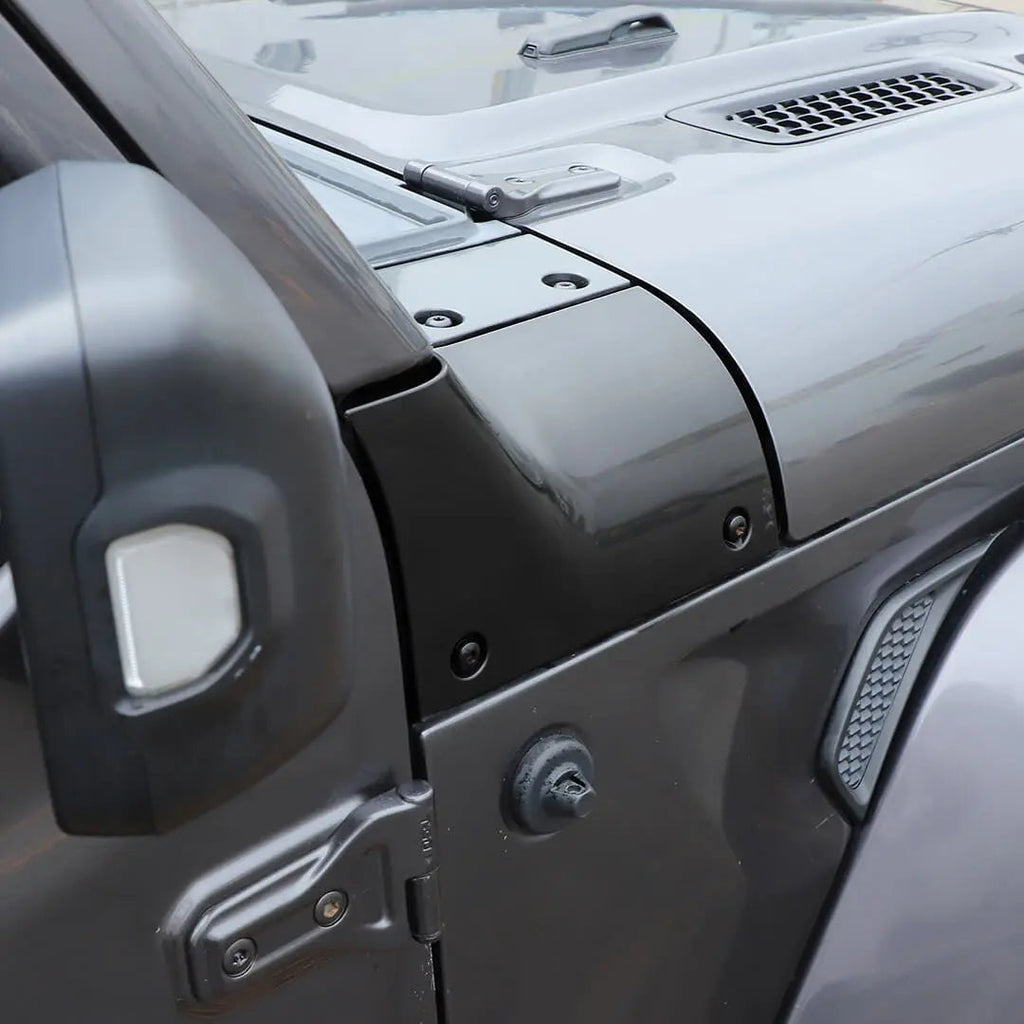 For 2018+ Jeep Wrangler JL & Gladiator JT Engine Hood Wrap Angle A-pillar Corner Trim Cover