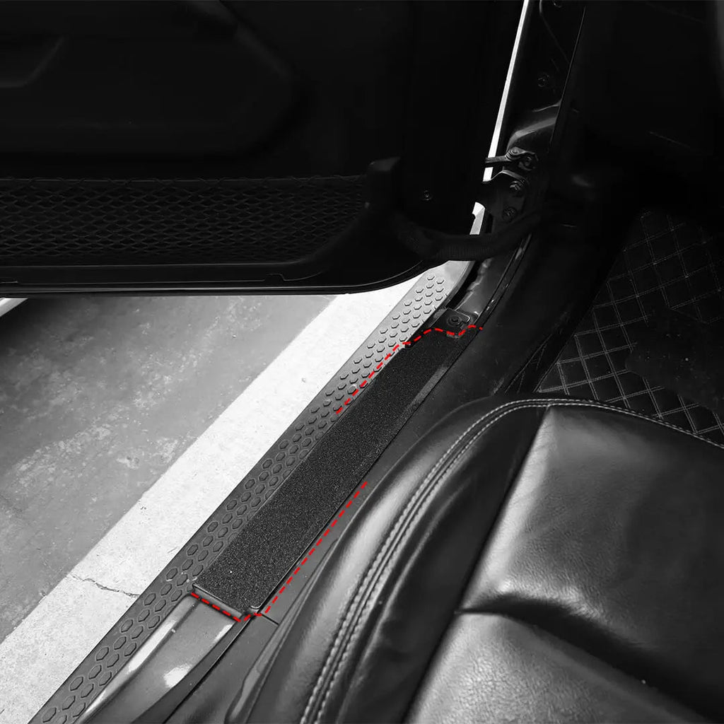 For 2018+ Jeep Wrangler JL & Gladiator JT Exterior Car Door Threshold Protection Stickers Cover