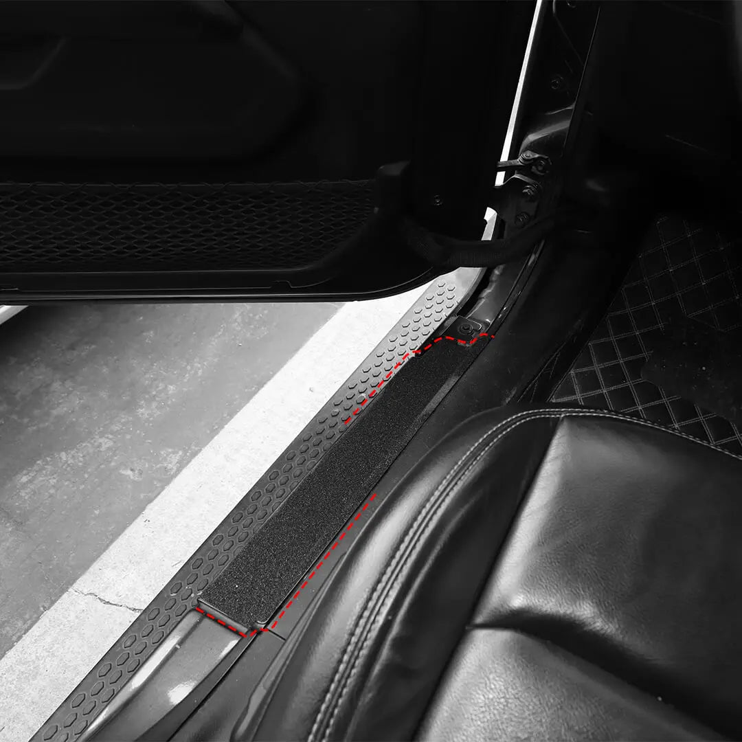 For 2018+ Jeep Wrangler JL & Gladiator JT Exterior Car Door Threshold Protection Stickers Cover