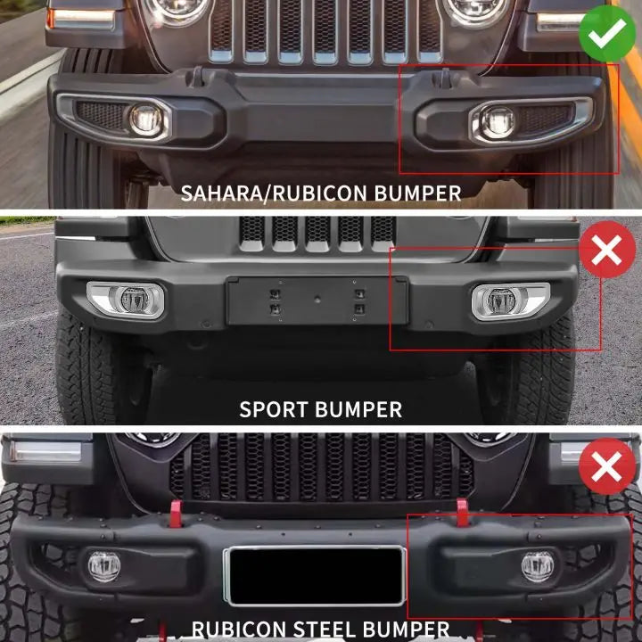 For 2018+ Jeep Wrangler JL & Gladiator JT Front Bumper Anti-collision Block Cover Trim Carbon Fiber