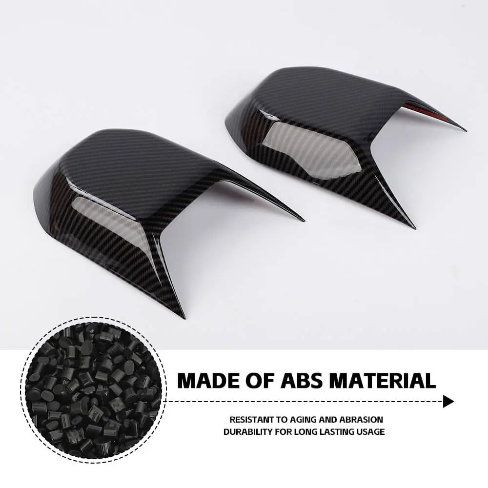 For 2018+ Jeep Wrangler JL & Gladiator JT Front Bumper Anti-collision Block Cover Trim Carbon Fiber